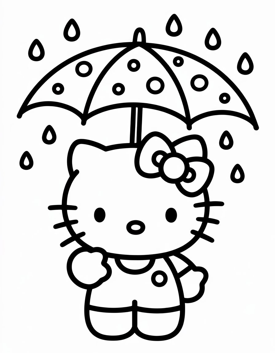 Hello Kitty with Umbrella